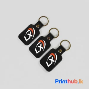 Custom keytags with printed logo - branded keychains - Printhub.lk Sri Lanka